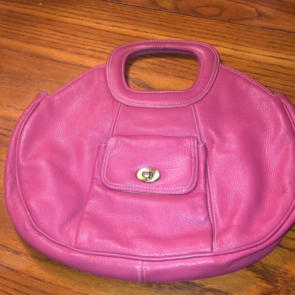 Paige  nOvick Leather Pink Clutch